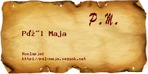 Pál Maja névjegykártya